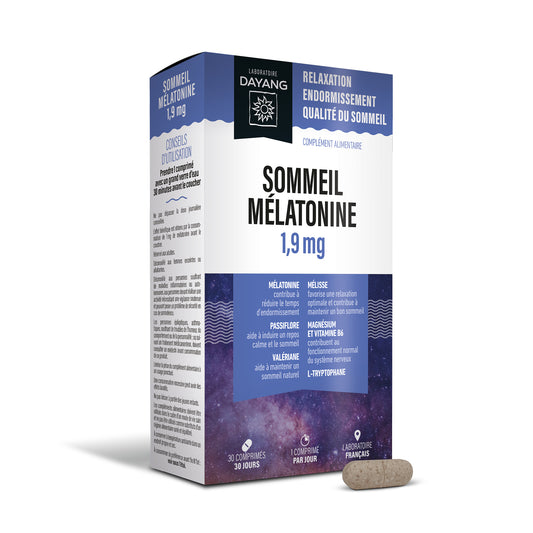 Dayang Sommeil mélatonine 1,9 mg - Endormissement & sommeil
