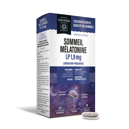 Dayang Sommeil Mélatonine LP 1,9 mg - Sommeil prolongé & qualité du sommeil