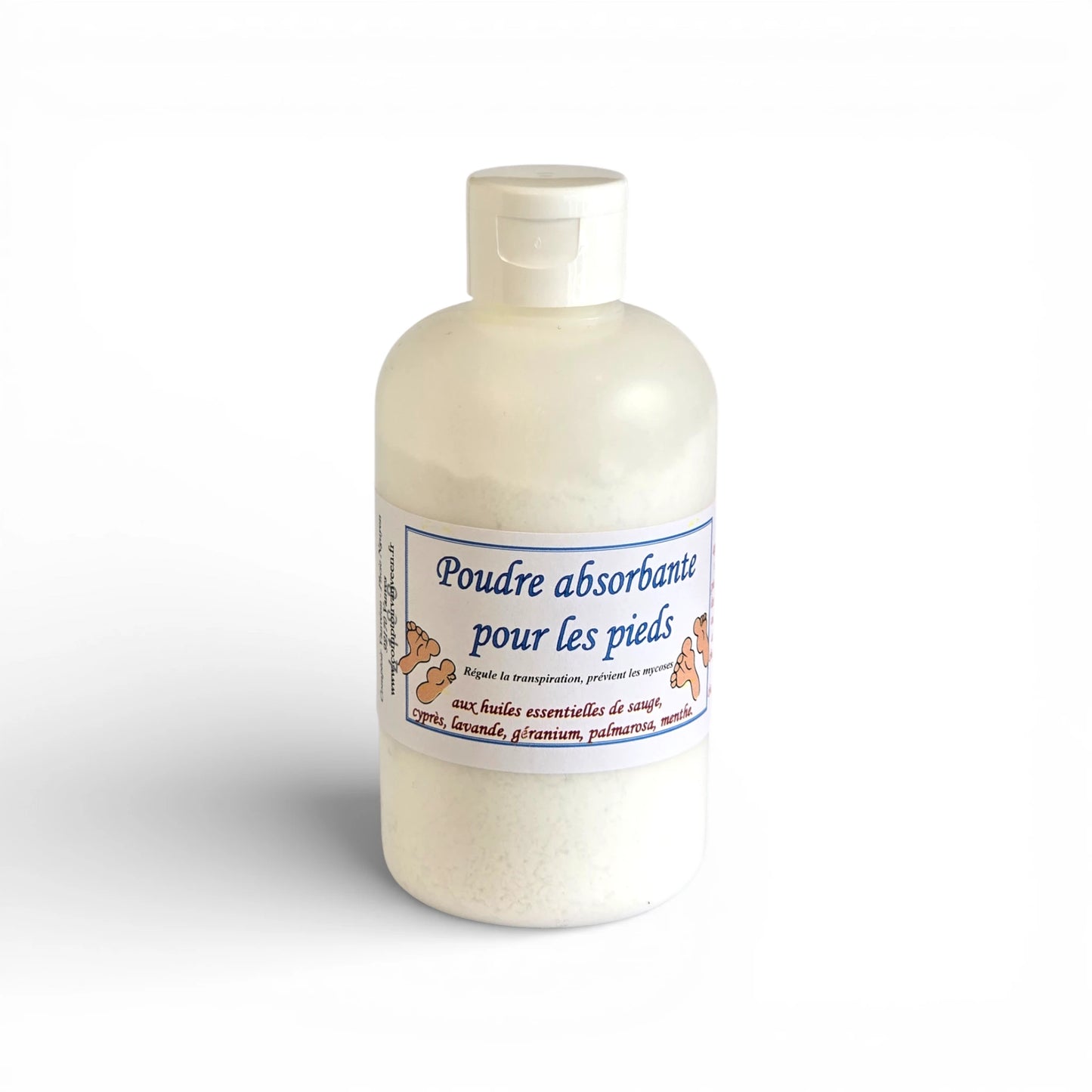 Poudre absorbante pour les pieds